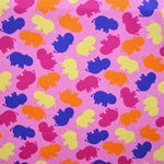 Tricot Élastique Hippo Fond Rose - Ribes y Casals