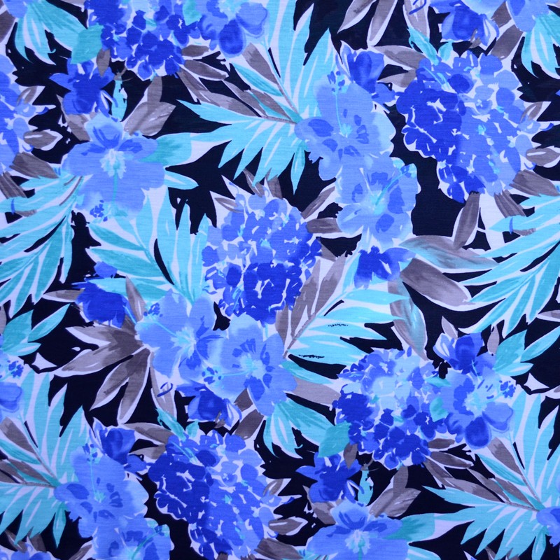 Tricot à imprimé tropical bleu - Ribes y Casals