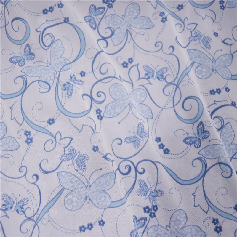 Tricot Fin Lycra Branches Bleus - Ribes y Casals