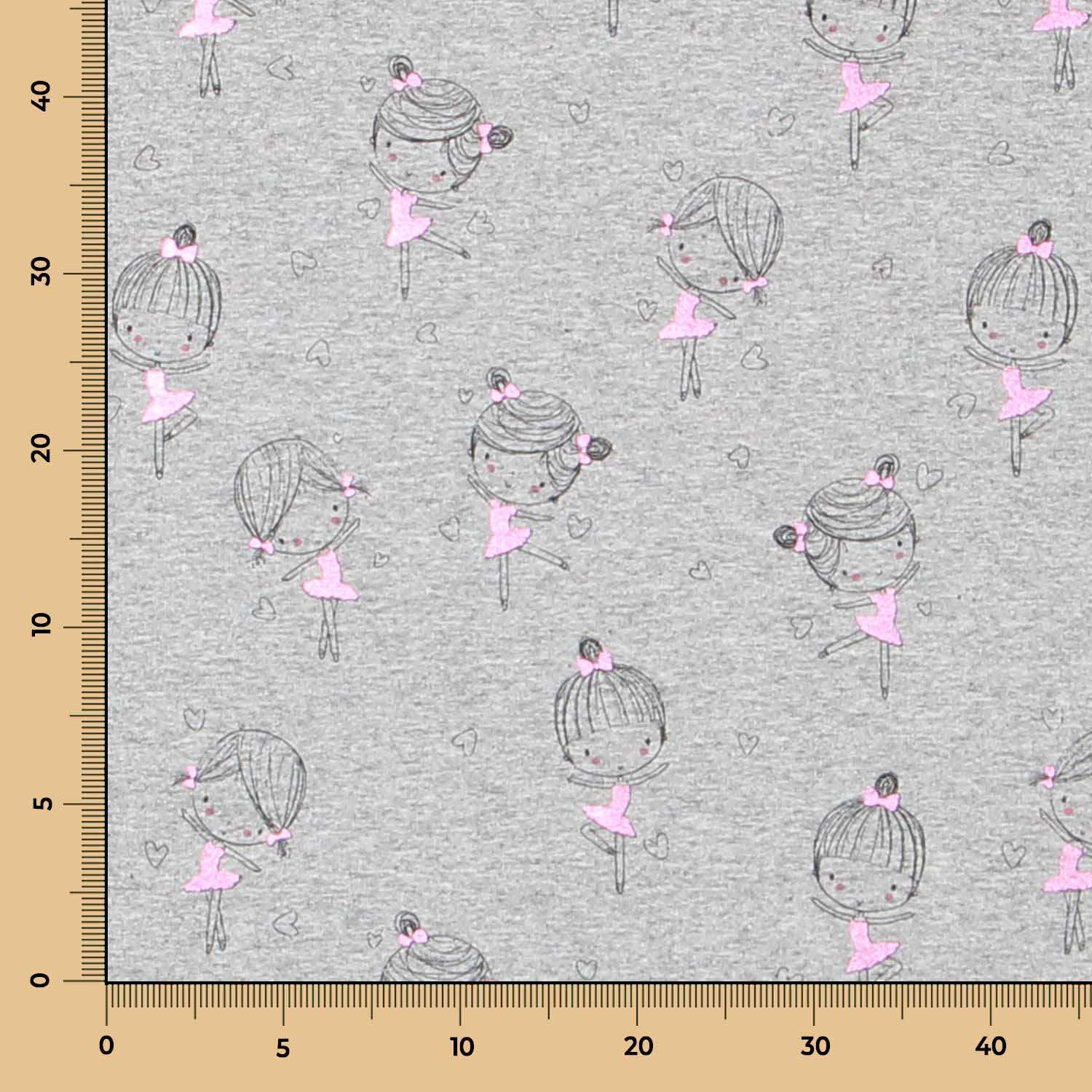 Jersey de Coton Paillettes Ballet Rose - Ribes y Casals