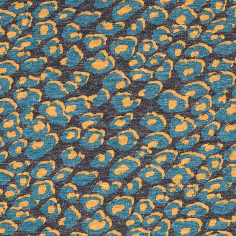 Maille Jersey Léopard Aigue Marine - Ribes y Casals