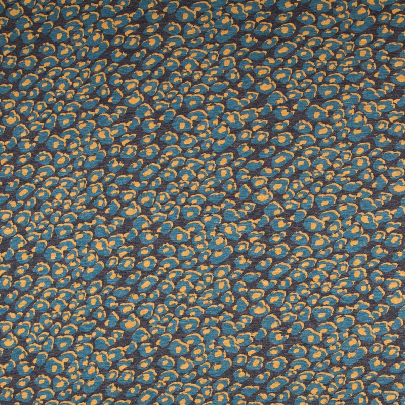 Maille Jersey Léopard Aigue Marine - Ribes y Casals