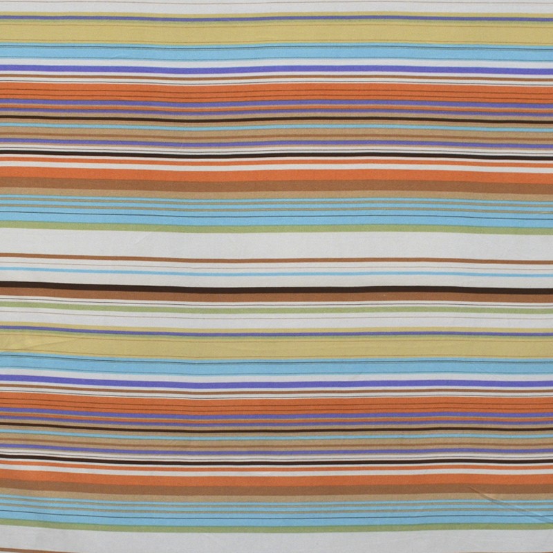 Tricot Lycra Imprimé Lignes Multicolores - Ribes y Casals
