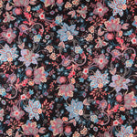 Maille Polyester Fleurs Noir - Ribes y Casals