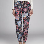 Maille Polyester Fleurs Noir - Ribes y Casals