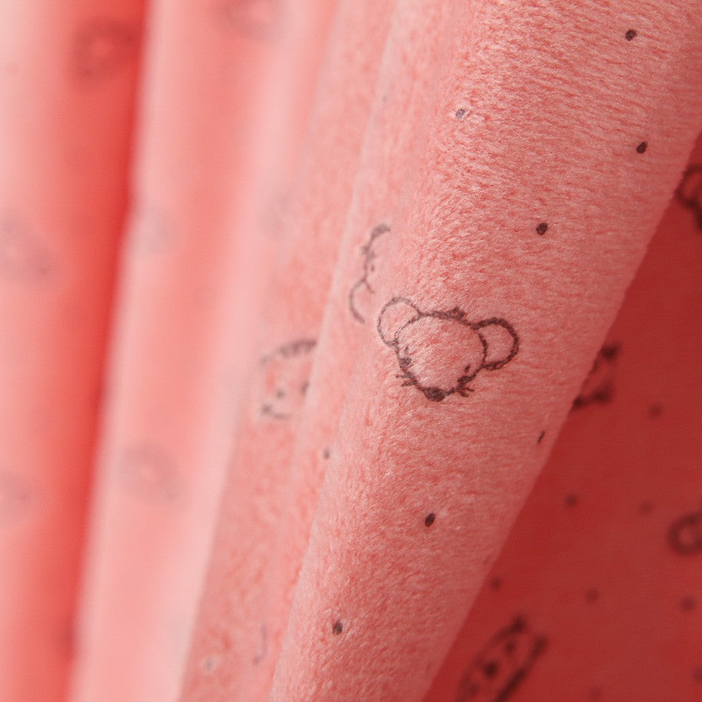 Minky Élastique Chats Corail - Ribes y Casals