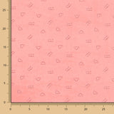 Minky Élastique Chats Corail - Ribes y Casals