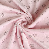 Minky Élastique Chats Rose - Ribes y Casals