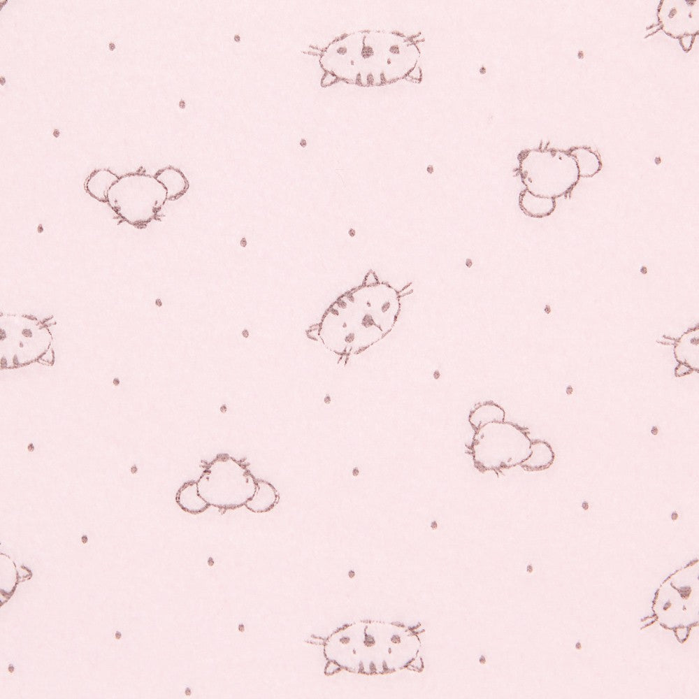 Minky Élastique Chats Rose - Ribes y Casals