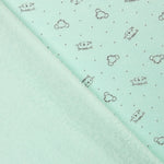 Minky Élastique Chats Vert - Ribes y Casals