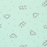 Minky Élastique Chats Vert - Ribes y Casals