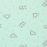 Minky Élastique Chats Vert - Ribes y Casals