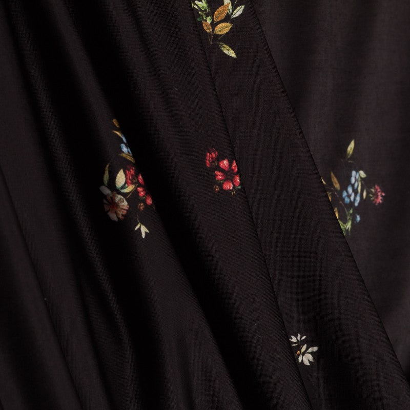 Maille Été Petites Fleurs Noir - Ribes y Casals