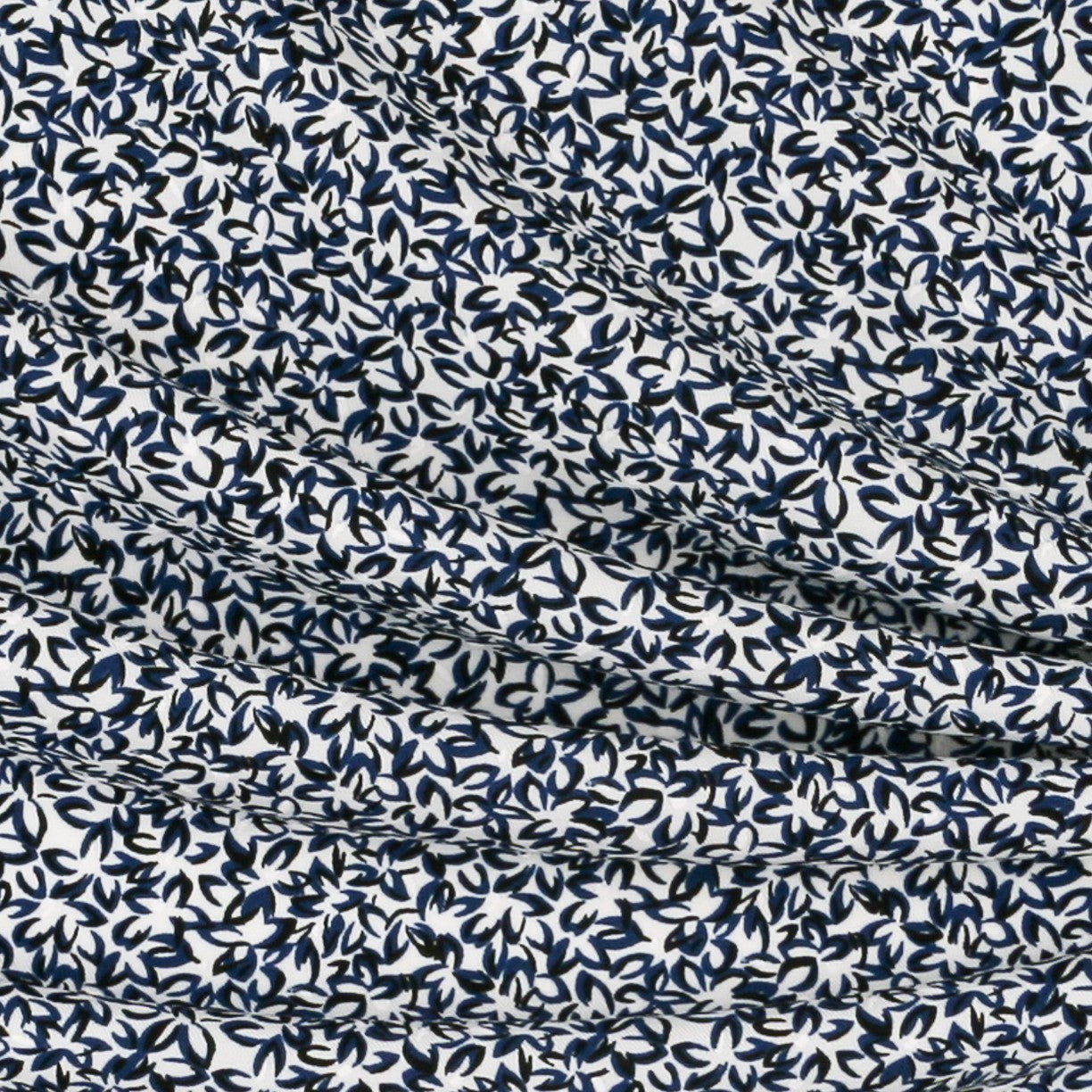 Maille Viscose Feuilles Bleu - Ribes y Casals