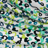 Maille Viscose Marguerites Vert - Ribes y Casals