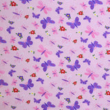 Tricot Viscose Papillons Rose - Ribes y Casals