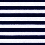 Tricot Viscose Rayures 16mm Bleu Marine - Ribes y Casals