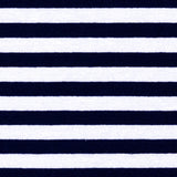 Tricot Viscose Rayures 16mm Bleu Marine - Ribes y Casals