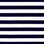 Tricot Viscose Rayures 16mm Bleu Marine - Ribes y Casals