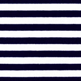 Tricot Viscose Rayures 16mm Bleu Marine - Ribes y Casals