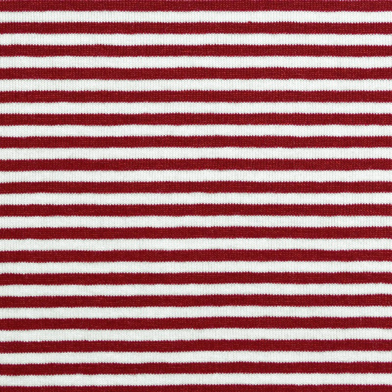 Tricot Viscose Rayures 2 mm Rouges - Ribes y Casals
