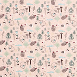 Maille Coton Forêt Nordique Rose - Ribes y Casals