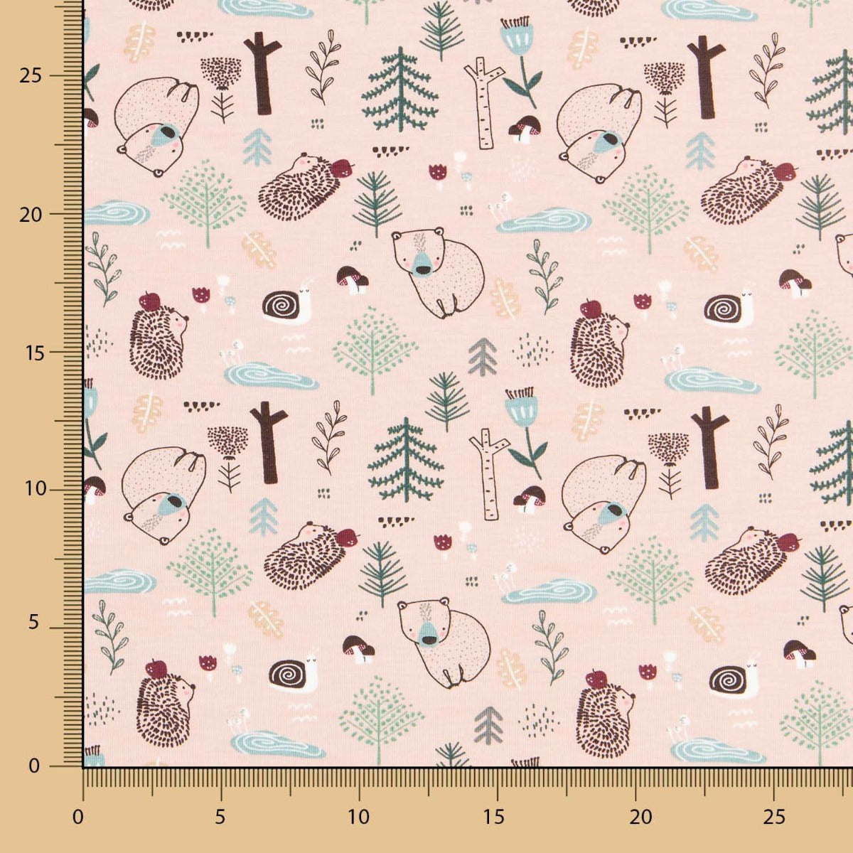 Maille Coton Forêt Nordique Rose - Ribes y Casals