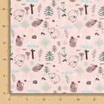 Maille Coton Forêt Nordique Rose - Ribes y Casals