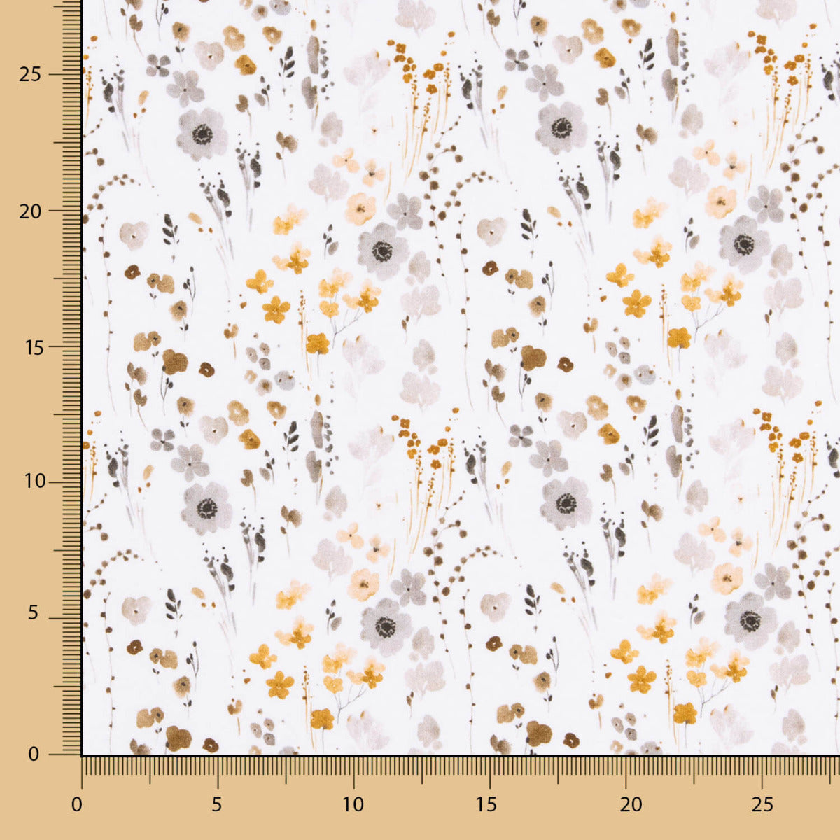 Coton Tricoté Fleur de Printemps Taupe - Ribes y Casals