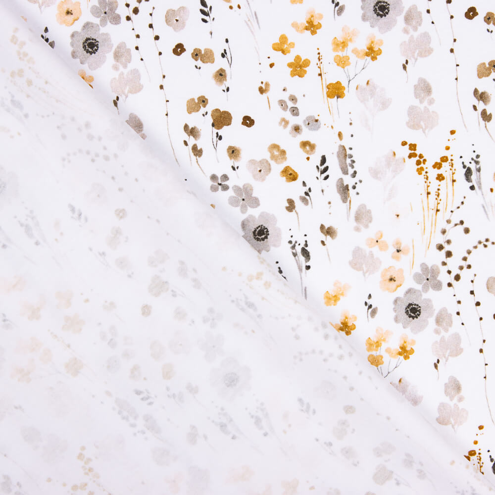 Coton Tricoté Fleur de Printemps Taupe - Ribes y Casals