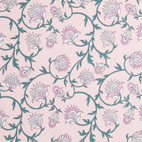 Tricot Coton Glitter Fleurs Dusty - Ribes y Casals