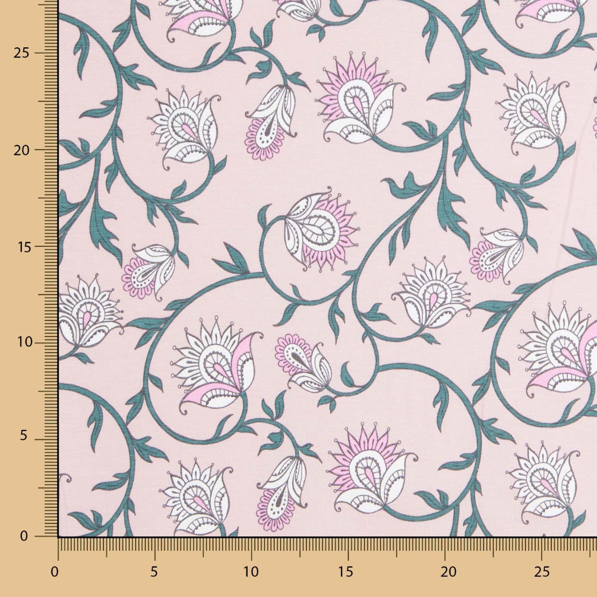 Tricot Coton Glitter Fleurs Dusty - Ribes y Casals