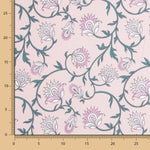 Tricot Coton Glitter Fleurs Dusty - Ribes y Casals