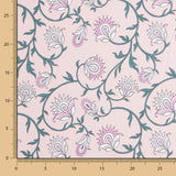 Tricot Coton Glitter Fleurs Dusty - Ribes y Casals