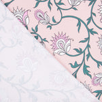 Tricot Coton Glitter Fleurs Dusty - Ribes y Casals