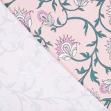 Tricot Coton Glitter Fleurs Dusty - Ribes y Casals