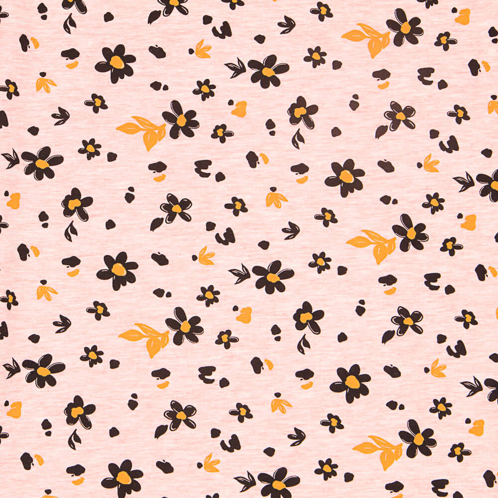 Jersey Coton Oeko-Tex® Pâquerettes Roses - Ribes y Casals