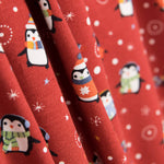 Chute Tissu Jersey coton Pingouins Grenadine 115x150 cm - Ribes y Casals