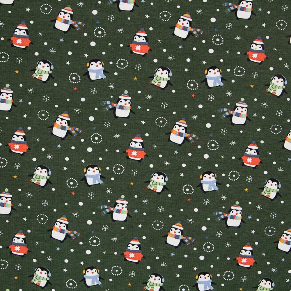 Jersey Coton Vert Pingouins - Ribes y Casals