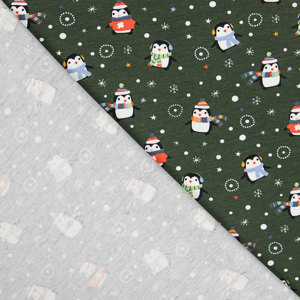 Jersey Coton Vert Pingouins - Ribes y Casals