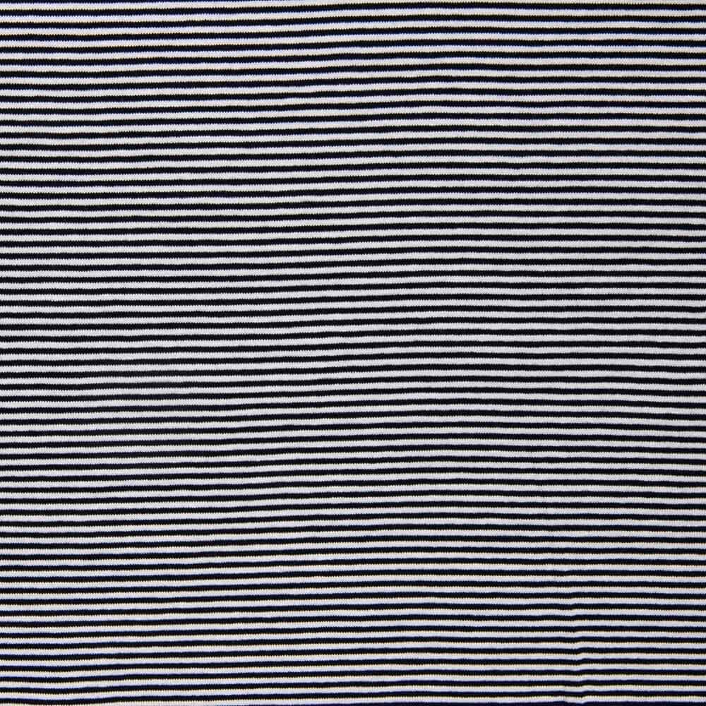 Maille Viscose Mini Rayures Noir - Ribes y Casals