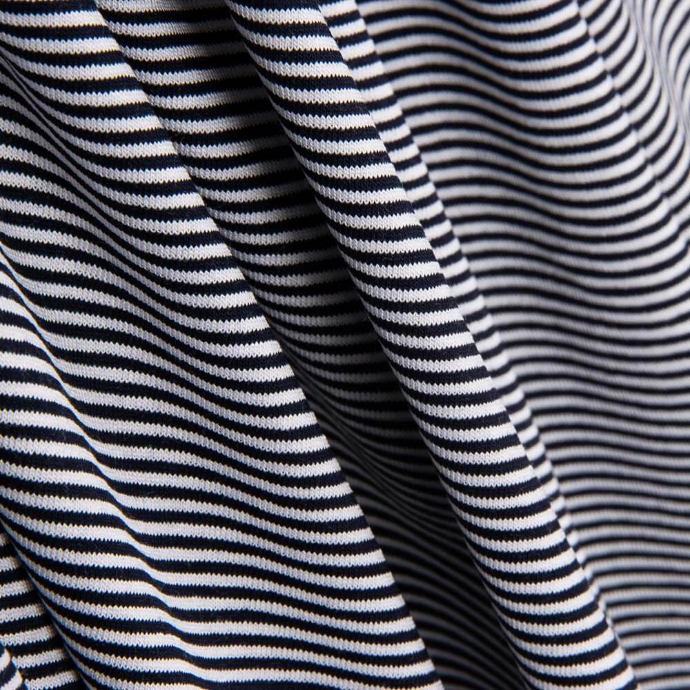 Maille Viscose Mini Rayures Noir - Ribes y Casals