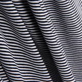 Maille Viscose Mini Rayures Noir - Ribes y Casals