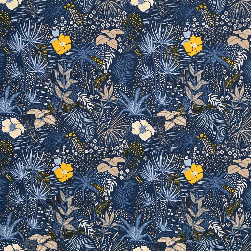 Jersey Coton Bleu Oeko-Tex® Jungle Cotton - Ribes y Casals