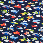 Punto Algodón Aviones Azul Marino - Ribes y Casals