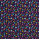 Punto Algodón Corazones Morado - Ribes y Casals