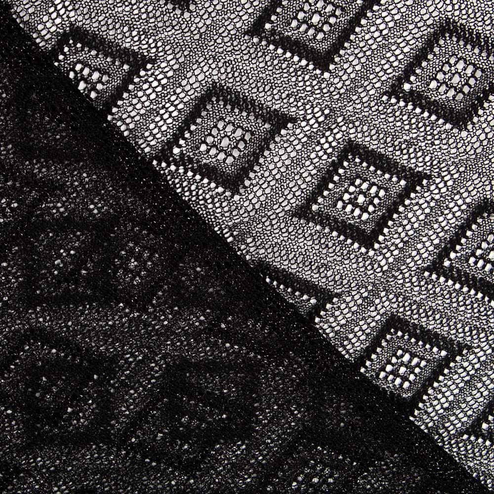 Maille Ajourée Noir Brillant - Ribes y Casals