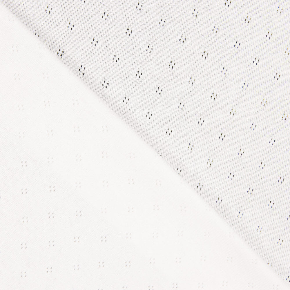 Maille Côtelée Ajourée Blanche - Ribes y Casals