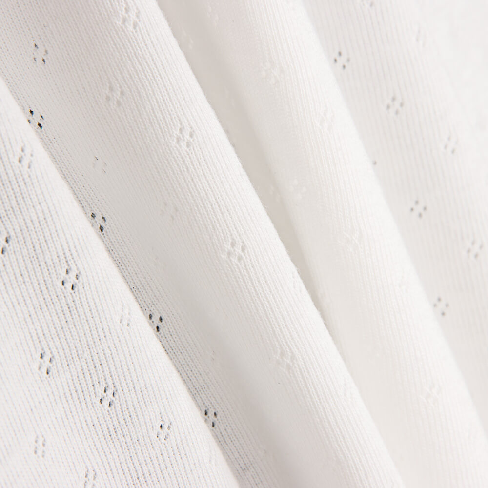 Maille Côtelée Ajourée Blanche - Ribes y Casals