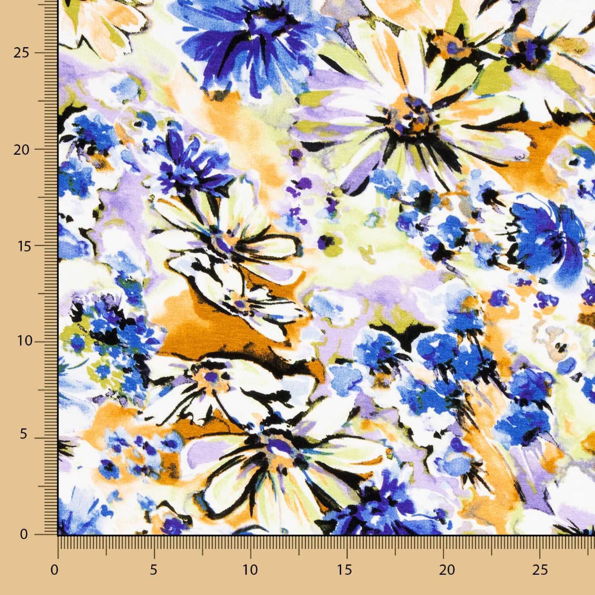 Tricot de viscose à fleurs lilas - Ribes y Casals